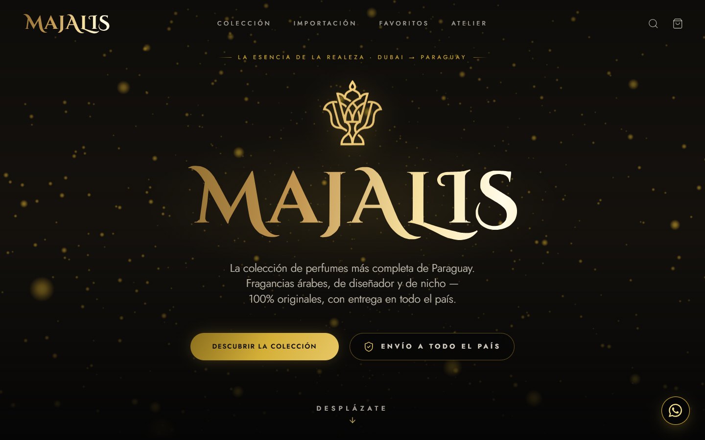 Majalis: catálogo de perfumes en escritorio