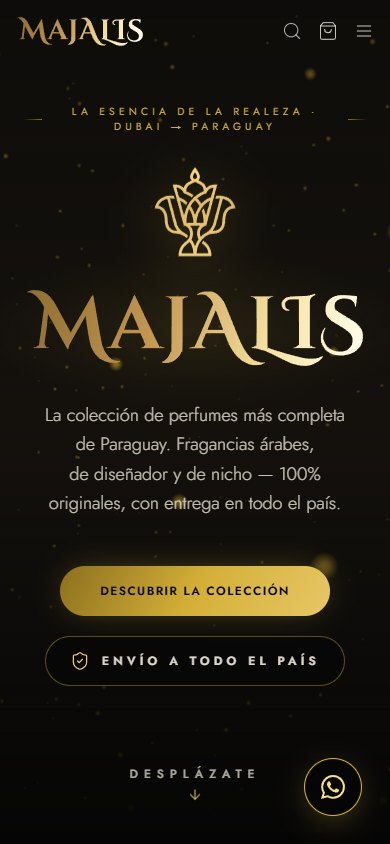 Majalis: vista real de teléfono